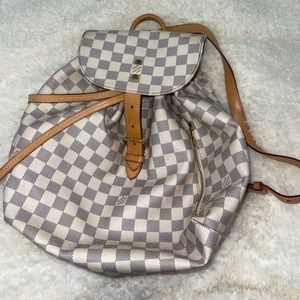 Authentic Louis Vuitton Sperone Backpack Damier Azur